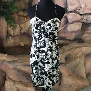B&W Floral Dress